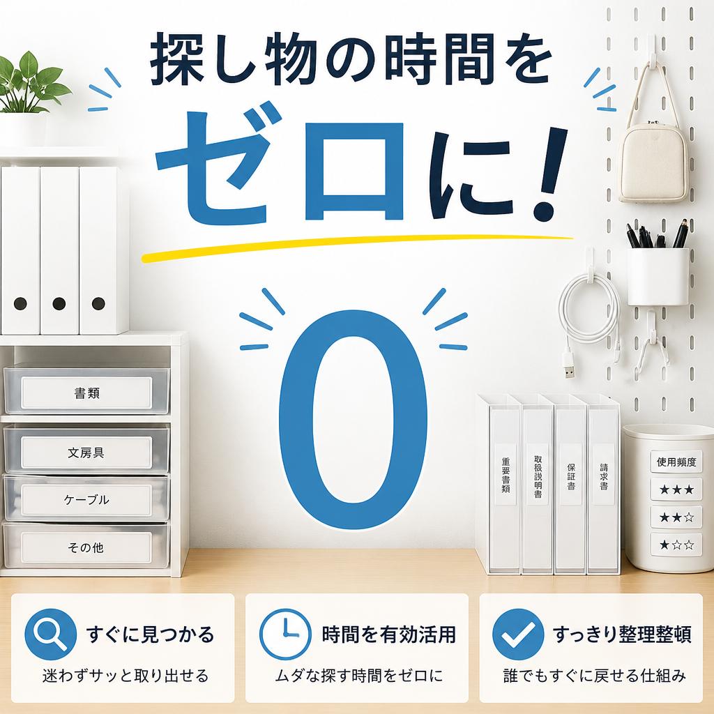 探し物の時間をゼロに！