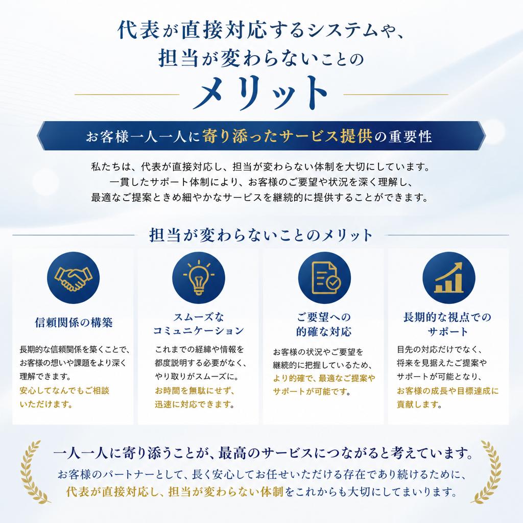 5. 他社との違い - 『安心感』と『サポート体制』