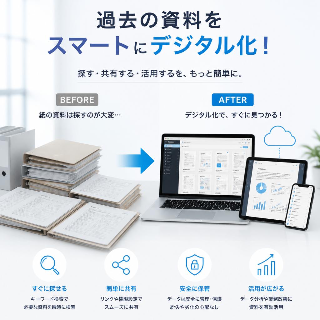 過去の資料をスマートにデジタル化！