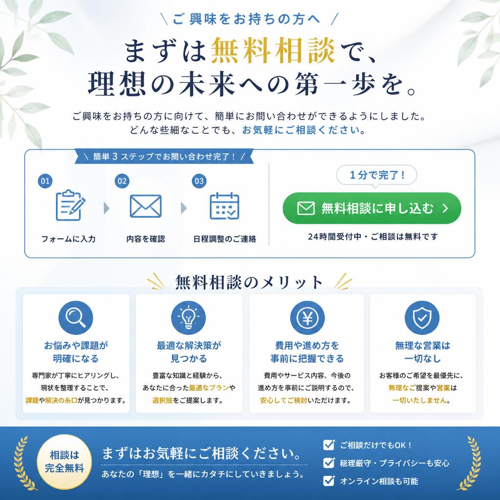 お問い合わせ・無料相談のご案内