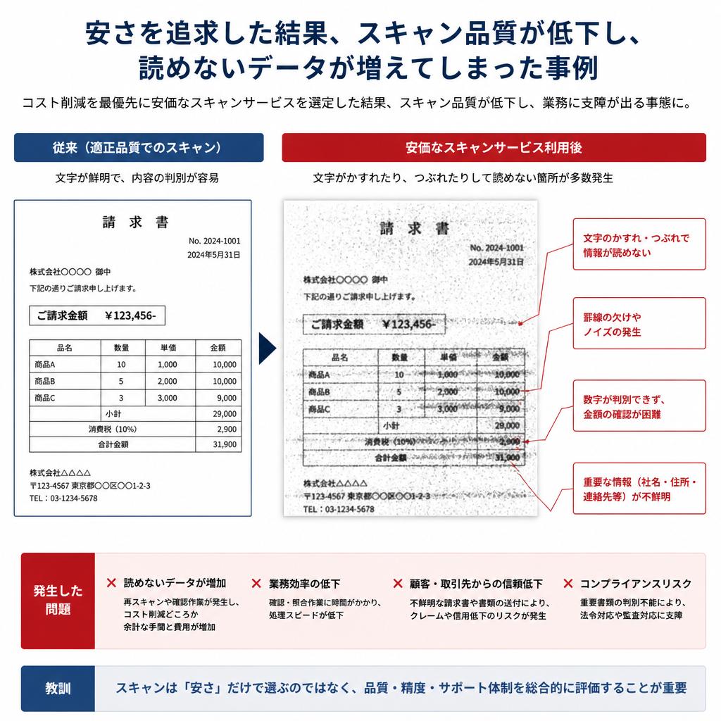 トラブル事例1：品質が悪い