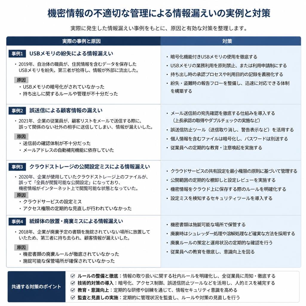 トラブル事例3:機密情報の漏えい