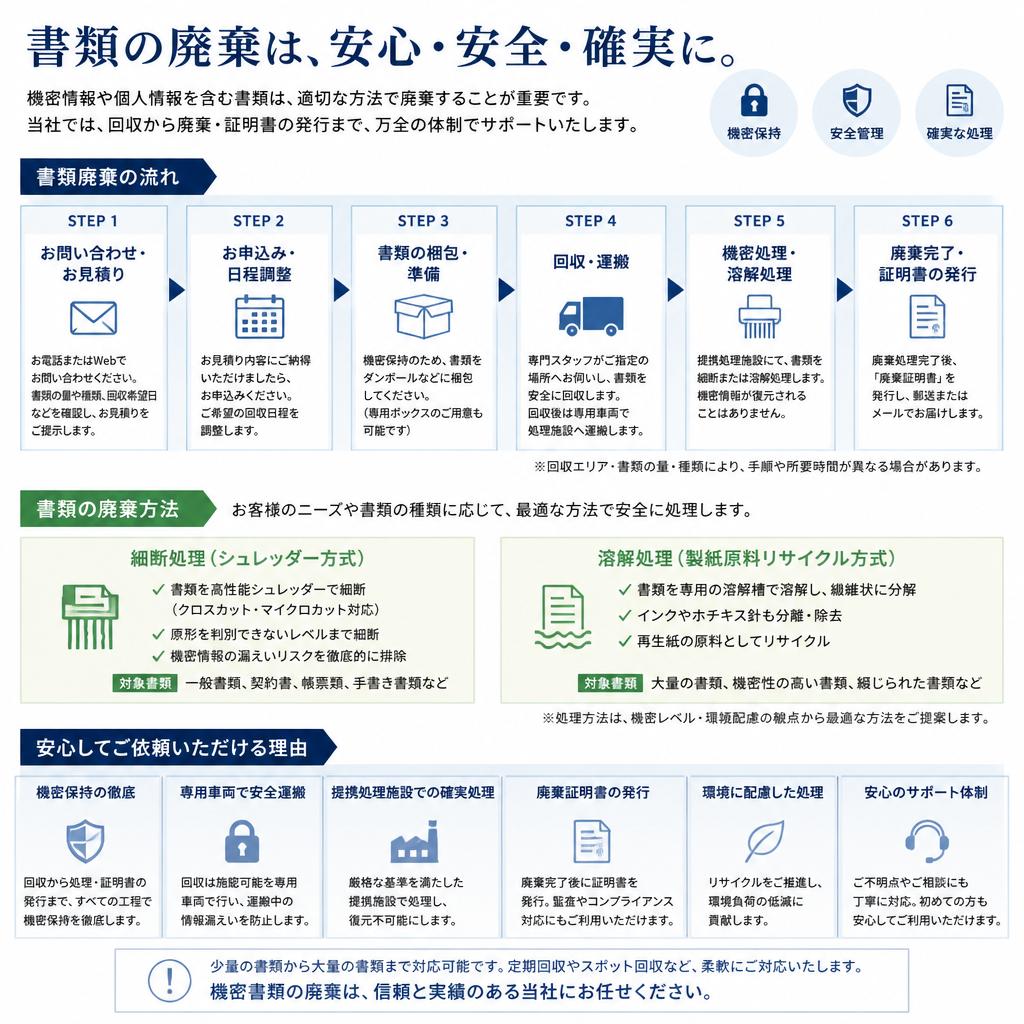 廃棄（溶解処理）のプロセス