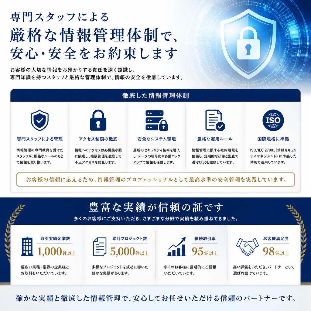 選ばれる理由:安全性と信頼性