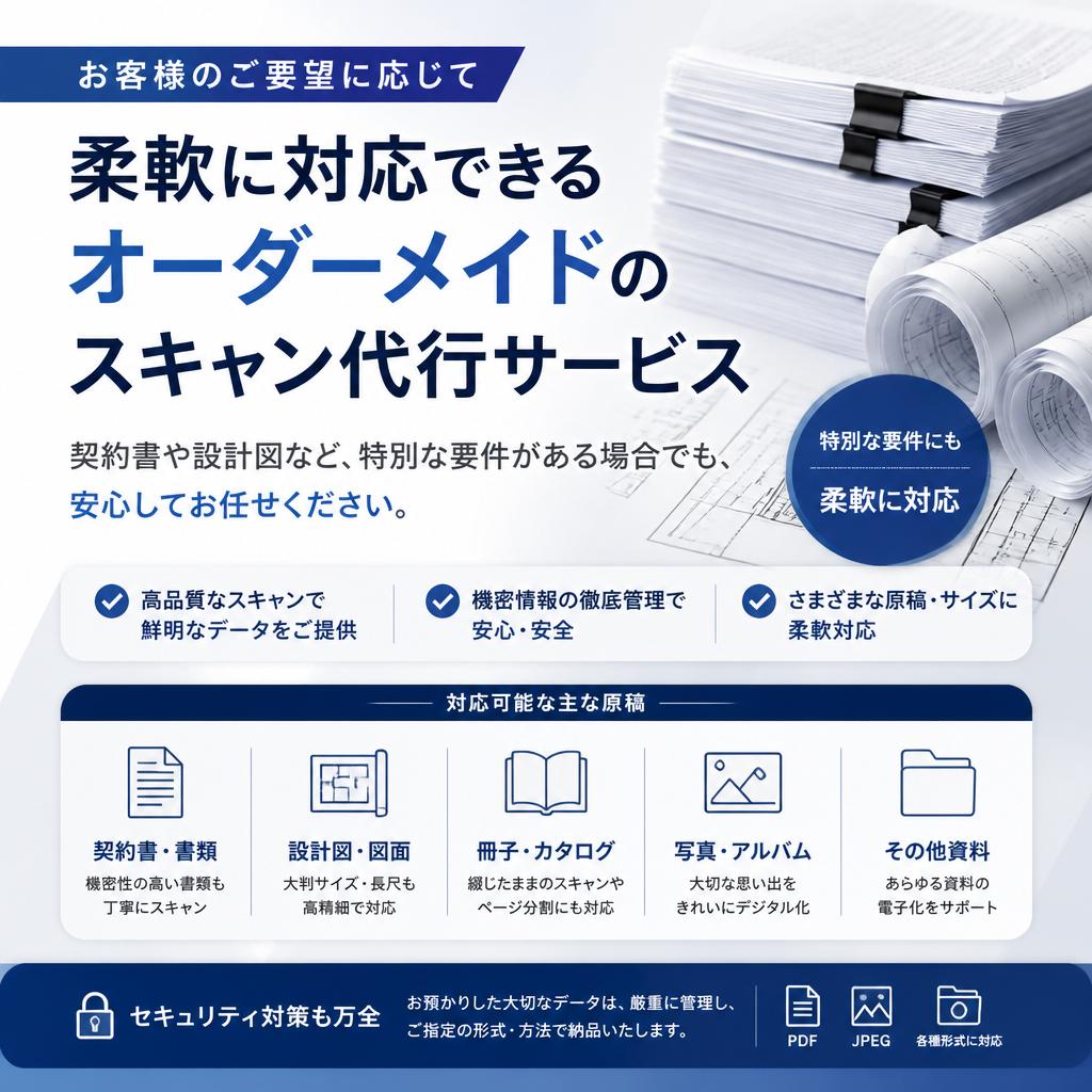 オーダーメイドのスキャンサービスとは