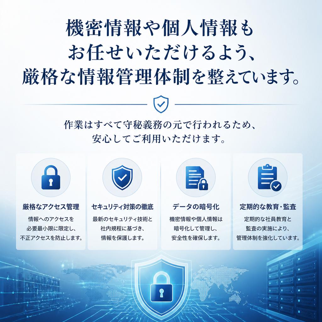安心の情報管理体制
